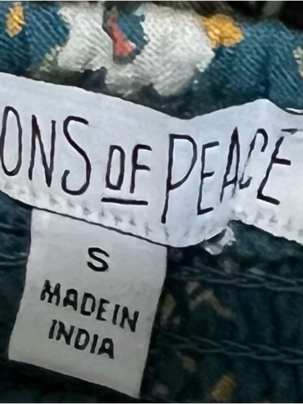 Patrons of Peace Teal Floral Smocked Maxi Skirt - Picture 2 of 5